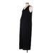 Liz Lange Maternity Casual Dress - Shift V-Neck Sleeveless: Black Print Dresses - Women's Size Large