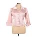 Coldwater Creek Blazer Jacket: Short Pink Print Jackets & Outerwear - Women's Size 14 Petite