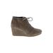 TOMS Wedges: Brown Print Shoes - Women's Size 8 - Round Toe