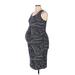 Liz Lange Maternity for Target Casual Dress - Midi Scoop Neck Sleeveless: Gray Dresses - Women's Size X-Large