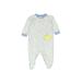 Just One You Made by Carter's Long Sleeve Onesie: Blue Jacquard Bottoms - Size 6 Month