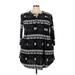 R&B Collection Casual Dress - Mini V Neck 3/4 sleeves: Black Aztec or Tribal Print Dresses - Women's Size 3X