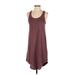 Leith Casual Dress - Mini Scoop Neck Sleeveless: Burgundy Solid Dresses - Women's Size X-Small