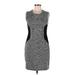 RACHEL Rachel Roy Casual Dress - Sheath Crew Neck Sleeveless: Gray Color Block Dresses - Women's Size Medium