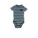 Just One You Made by Carter's Short Sleeve Onesie: Teal Stripes Bottoms - Size 12 Month