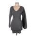 Emory Park Casual Dress - Sweater Dress: Gray Dresses - Women's Size Medium