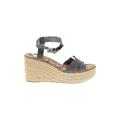 Sam Edelman Wedges: Espadrille Platform Boho Chic Gray Print Shoes - Women's Size 11 - Open Toe