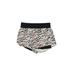 Fabletics Athletic Shorts: Black Zebra Print Activewear - Women's Size Large - Dark Wash