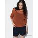 Women's Mesh Crew Neck Long-Sleeve Sweater | Orange | 2XS | UNIQLO US