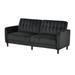 Mid-Century Modern Futon Sleeper Sofa Bed Velvet Upholstery - 74.5" W x 32" D x 32.75" H