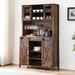 42.5-inch Farmhouse Wine Cabinet with Sliding Barn Door - 15.7"D x 42.5"W x 69.6"H