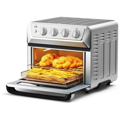 Kitchen Countertop Convection Toaster Oven Air Fryer Dehydrator Stainless Steel - 16" x 16" (with handle) x 14" (L x W x H)