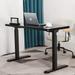 Glass tabletop standing desk for Office,Living room,Black