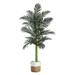 8' Golden Cane Artificial Palm Tree in Handmade Cotton Planter - Green