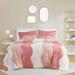 Twin/Twin XL Pink Blush White Reversible Soft Sherpa Faux 2-PC Comforter Set
