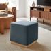 Tilden 17"/28" Square Performance Velvet Upholstered Ottoman