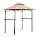 Outdoor 8 x 5 Ft Patio Grill Gazebo with Khaki Vented Canopy - 8' x 5' x 8' (L x W x H)