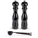 Peugeot Paris u'Select Salt & Pepper mill, Gift Set, Black Lacquer - With Stainless Steel Spice Scoop/Bag Clip (12 Inch)