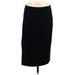 H&M Casual Pencil Skirt Knee Length: Black Solid Bottoms - Women's Size Large