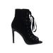 Aldo Heels: Black Print Shoes - Women's Size 6 - Peep Toe