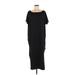 Zanzea Collection Casual Dress - Shift Boatneck Short sleeves: Black Dresses - Women's Size Medium