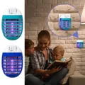 Attrape-mouches électrique avec lumière UV piège à lampe anti-moustiques d'intérieur mini prise