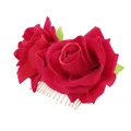 Pince à cheveux fleur rose pour femme flamenco séparés euse épingle broche coiffure