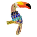 Grandes broches toucan perroquet en biscuits pour femmes épingle animale bijoux colorés