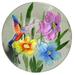 Alpine Outdoor Glass Birdbath w/Metal Stand, Floral Hummingbird Birdbath Bowl & Stand Set Glass | 26 H x 18 W x 18 D in | Wayfair KBD140A-18
