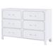 Coaster Anastasia 6-Drawer Bedroom Dresser Pearl White Wood in Brown/White | 38.5 H x 60 W x 19.25 D in | Wayfair 224753