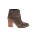 Urban Outfitters Ankle Boots: Gray Solid Shoes - Women's Size 6 - Almond Toe