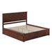 AFI Furnishings Nantucket Twin XL Platform Bed w/ Footboard & Storage Drawers in Walnut Wood in Brown | 50 H x 79.92 W x 82.76 D in | Wayfair