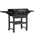 Char-Broil Charbroil Performance Series 28" 3-Burner XL Flat Top Gas Griddle Cart w/ Lid, Black in Black/Gray | 39.2 H x 65 W x 26 D in | Wayfair