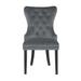 House of Hampton® Jostyn Tufted Velvet Wing Back Parsons Chair Dining Chair Wood/Upholstered/Velvet in Gray | 37.5 H x 20.5 W x 24.5 D in | Wayfair