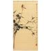 Winston Porter Bamboo Window - Autumn Birds Semi-Sheer Black/Brown Roman Shade Bamboo | 72 H x 36 W in | Wayfair BF254A7BFDB949DFBEF043177175F843