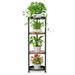 Latitude Run® 4 Tier Tall Plant Stand Indoor Outdoor, Metal Iron Heavy Duty Flower Display Holders Rack Shelf | Wayfair