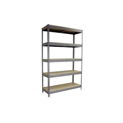 SimonRack Metallregal ohne Schrauben mit Simonforte 5 Regale 5 Regale. Grau/Holzfarbe 2000x1500x450 mm Image