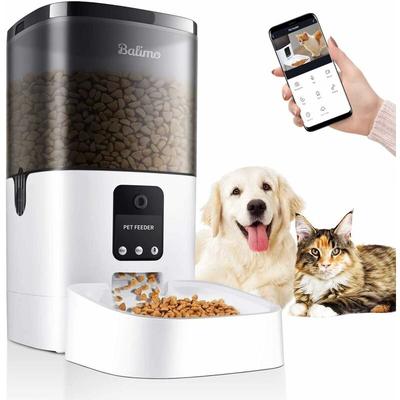 4L Automatischer Katzenfutterspender mit 1080P-Kamera, Futterspender für Katzen und Hunde, 2,4 g