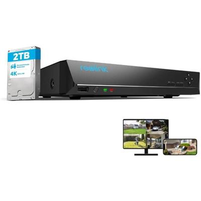 4K 8-Kanal PoE nvr mit 2TB Festplatte, Überwachungssystem Rekorder für Haus, Innen, Außen 24/7 Image