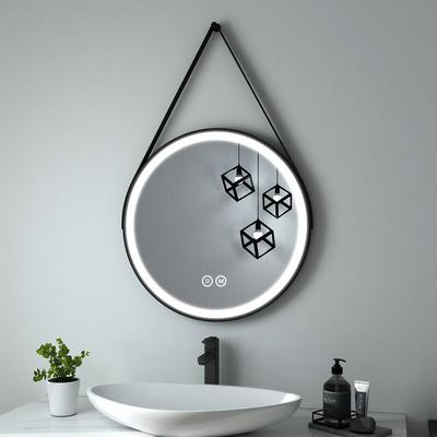 Heilmetz Badspiegel mit Beleuchtung Rund LED Wandspiegel Touch Dimmbar(3000k-6500k)