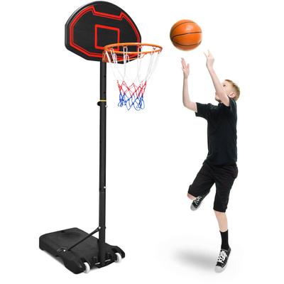 AUFUN Basketballständer Basketballkorb mit Ständer 160CM-210CM höhenverstellbar, Basketballanlage Image