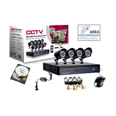 Housecurity - videoüberwachungskit 4 infrarotkamera hd 1 tb + dvr + netzteil + kabel