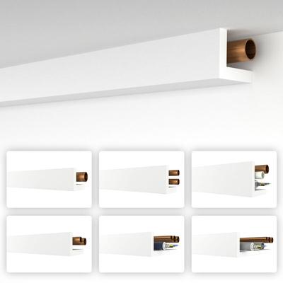 Rohrabdeckung xps Heizungsrohr Abdeckung Verkleidung Winkelprofil Eckleisten: HRA-1 - 54x66 mm, 1.7 Image