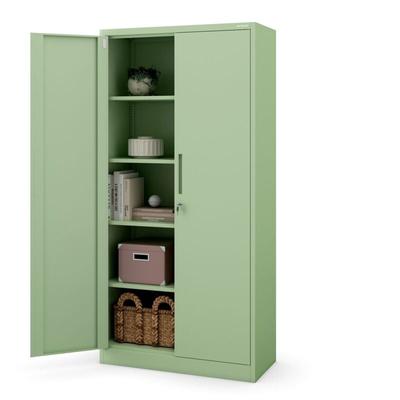 Aktenschrank C001H Büroschrank Metallschrank Aufbewahrungsschrank 4 verstellbare Fachböden Image