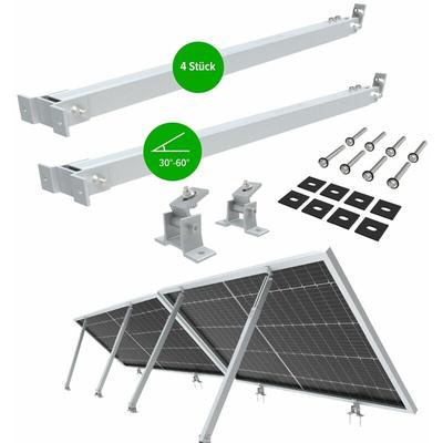 NuaSol Balkonkraftwerkhalterung 2er Set Verstellbare Solarpanel Halterung für PV-Anlagen 4 Stück