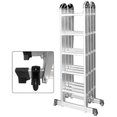 Teleskopleitern Mehrzweckleiter Aluminium mit plattform 5,5m Multifunktionale Klappleiter Image