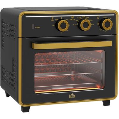 Homcom - Minibackofen mit Umluft 20L Mini Ofen mit Backblech, Grillrost und Krümelblech, 90 °C-230 Image