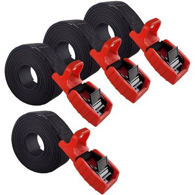 4x Spanngurt Zurrgurt Klemmschloss mit Gummischutzkappe1 tlg 4 m x 2,5 cm 500 kg Image