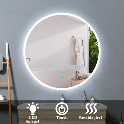 Led Rund Spiegel Badspiegel mit Beleuchtung Badspiegel Badezimmerspiegel Touch 70cm Image