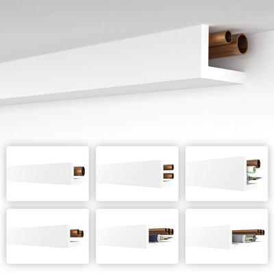 Rohrabdeckung xps Heizungsrohr Abdeckung Verkleidung Winkelprofil Eckleisten: HRA-4 - 58x90 mm, 1.7 Image